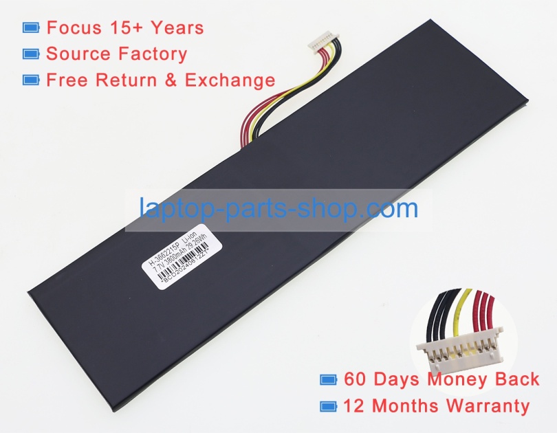 Batterie F146G-ZS 4090255P – 7,6 V – 4500 MAh – 34,2 Wh – 10 Broches – Lithium-ion – Noir